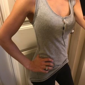 TEX by MAX AZRIA Tank Long+Stretch Pearl Button 💕